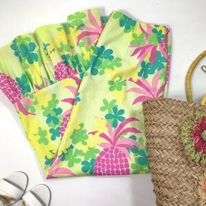 Lilly Pulitzer Vintage Maxi Skirt with Ruffle. Pineapple print. Size 2.